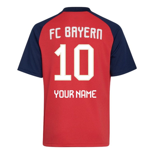 2026/27 Bayern Munich Pre Shirt Ruby) Name) Kids Uniform (Pure (Your